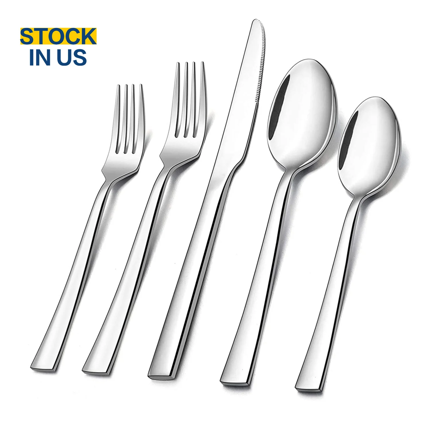 
US STOCKS 20 piece home and kitchen stainless steel cutlery set flatware service for 4 