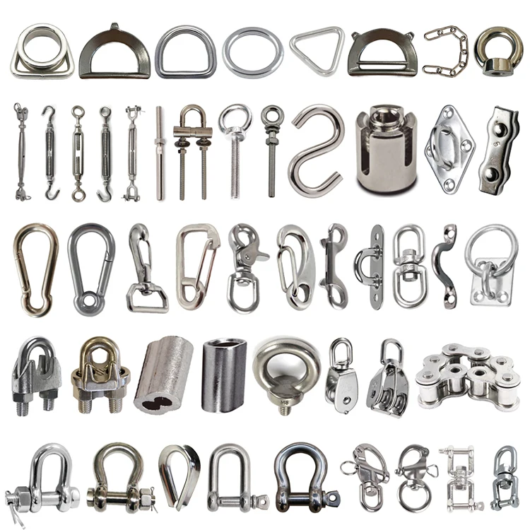 Fall protection sling swivel carabiner s shape hook wave fold hook accessories metal hook