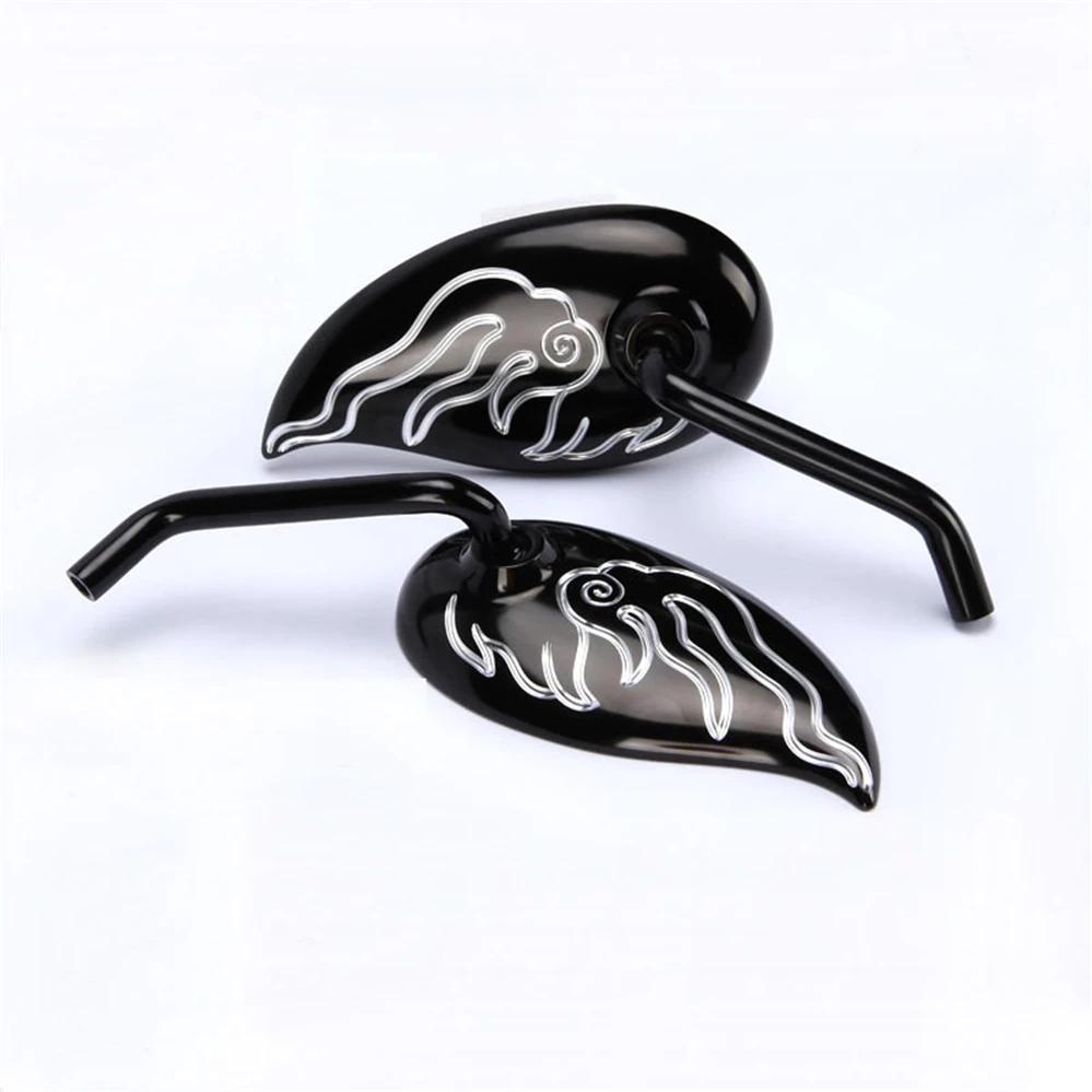 Distinctive wings pattern rearview side mirror suitable for motorcycle scooter moped bike accessories Harley models