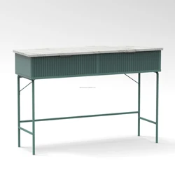 panel furniture wooden green painted white marble modern furniture table coffee