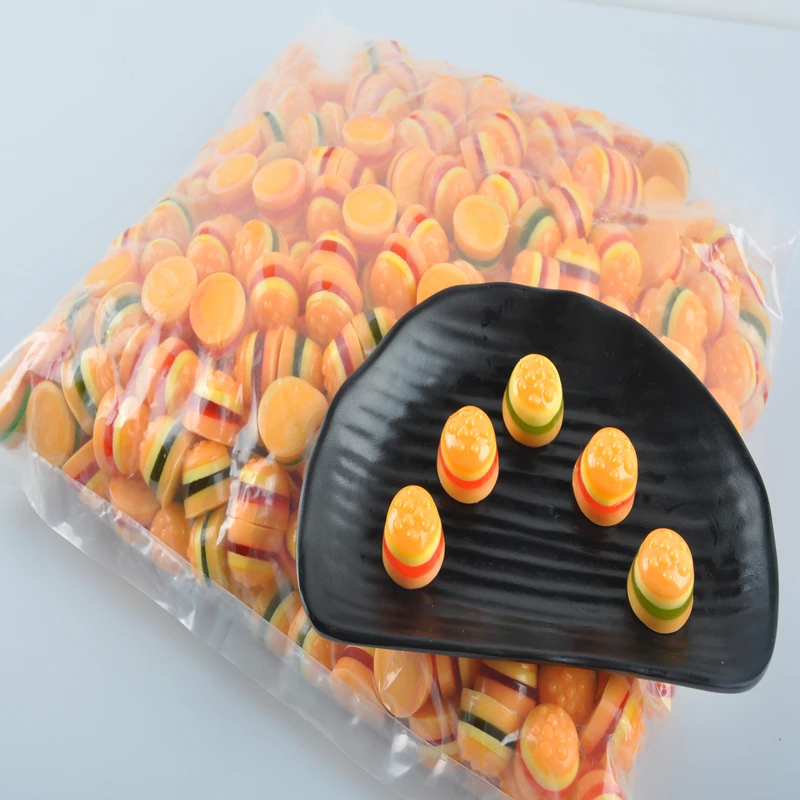 High Quality Wholesale Hamburger Gummy Candy Bulk Cheap Halal  Fruit Flavor Eyeball gummy candy Sweets