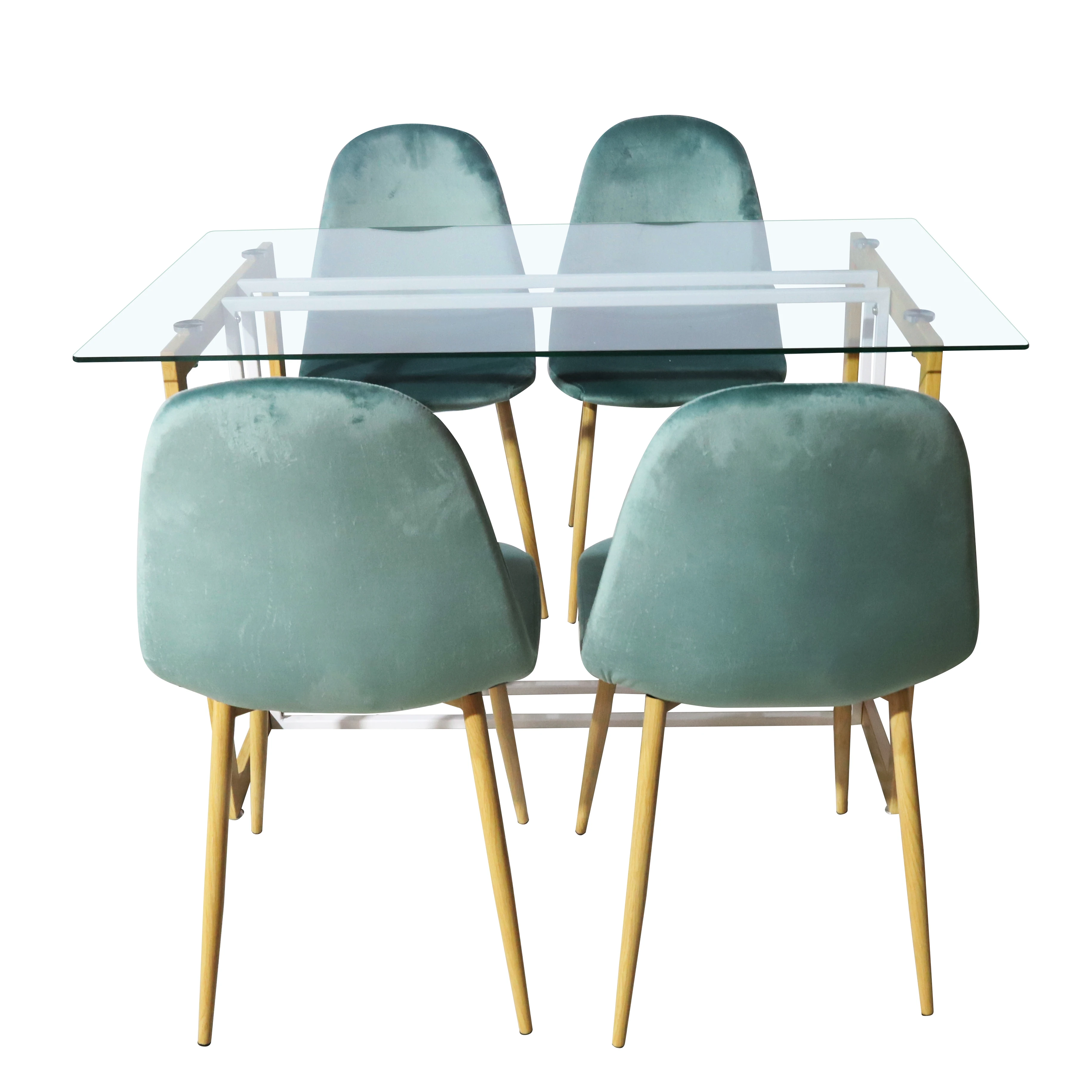 Hebei dining furniture glass kitchen table sets muebles