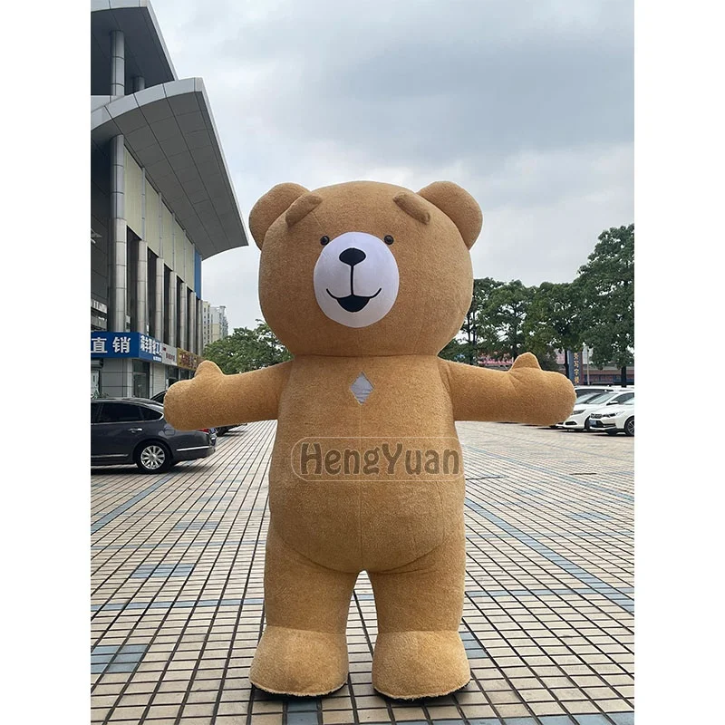 Instock Inflatable Colorful Teddy Bear Mascot Clothing Advertising Events Cosplay Giant Walking Brown Bear Mascot Costumes