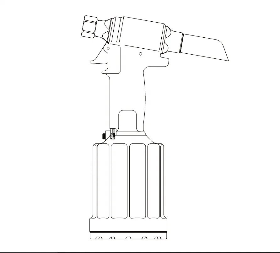 Standard Heavy Duty Professional Pneumatic Riveting Gun Air Hydraulic Huck Rivet Tool with Nose Pieces