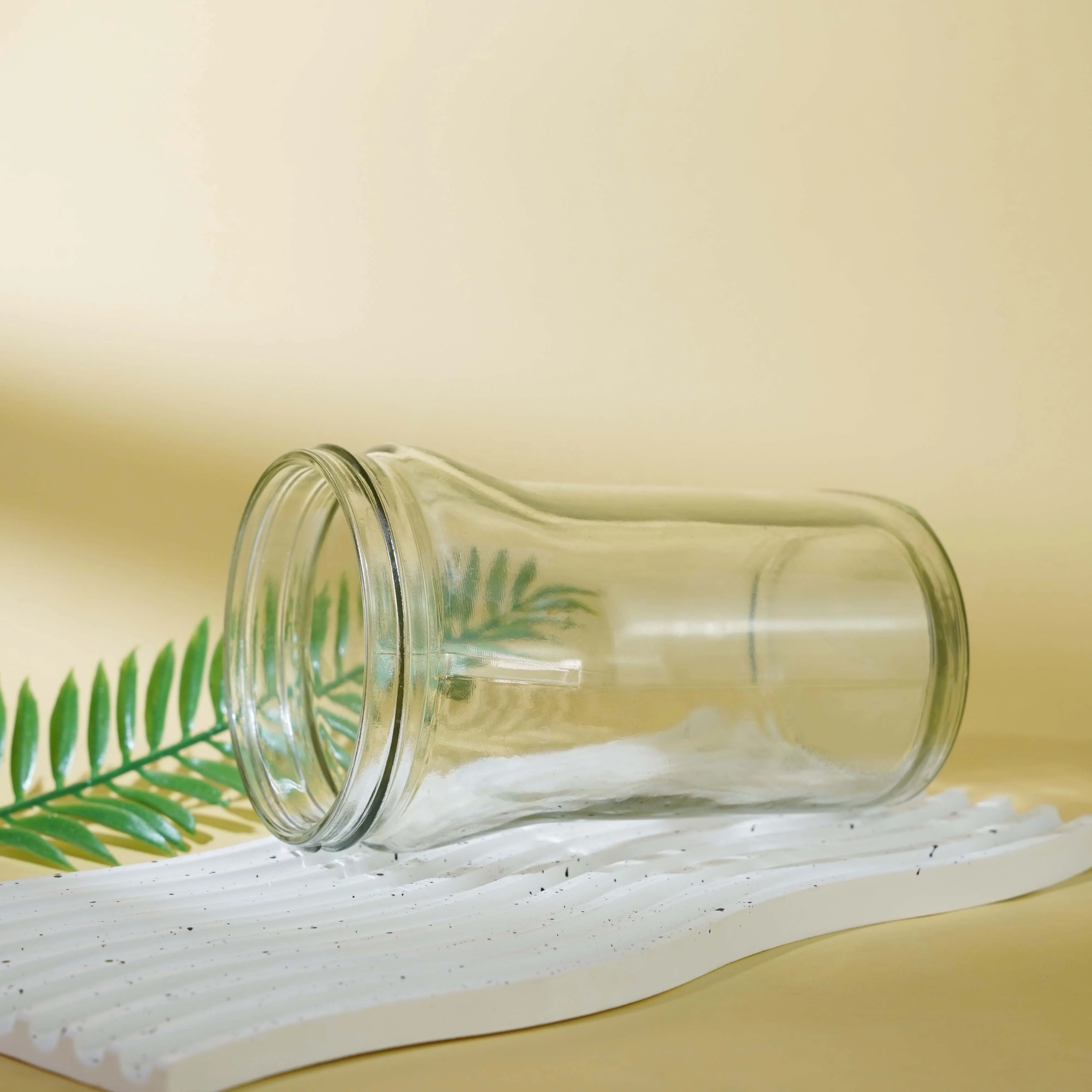 Berlin Packaging 650ml Glass Jam Jar Food Oval Glass Jar Customized Transparent