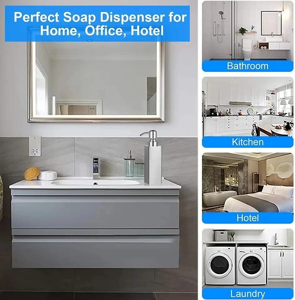 500ml modern soap dispensers stainless steel home bathroom hand liquid soap dispenser