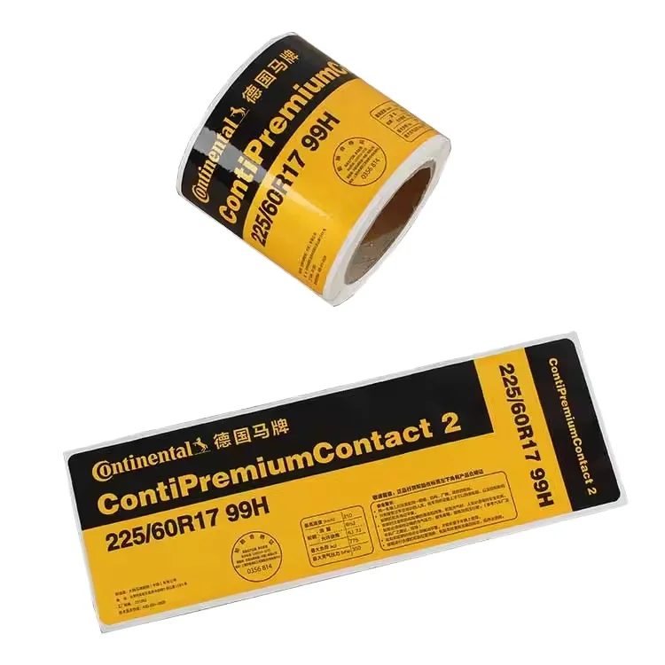 Strong Adhesion Tire Sticker Label Marking Brand Information Tag Vinyl Car wheel Rubber Tyre Stickers Label