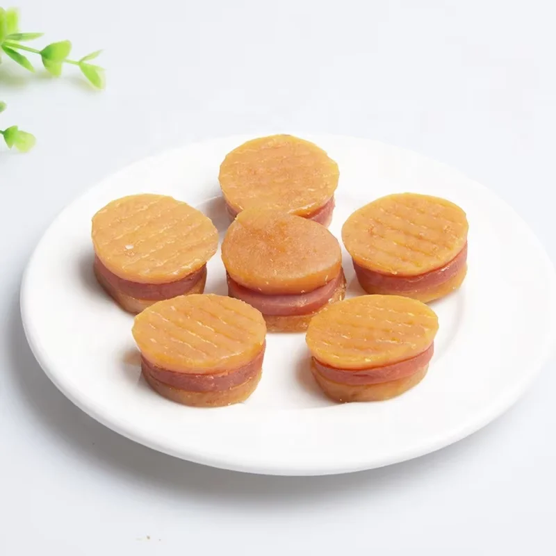 factory new dog snacks private brand dog treats chicken salmon pumpkin mix mini burger for dogs feed