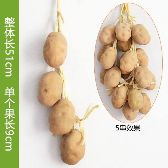 Home Decoration Popular Artificial Fruit Skewers Specialty Farmhouse Decoration Artificial Hanging Vegetable skewer