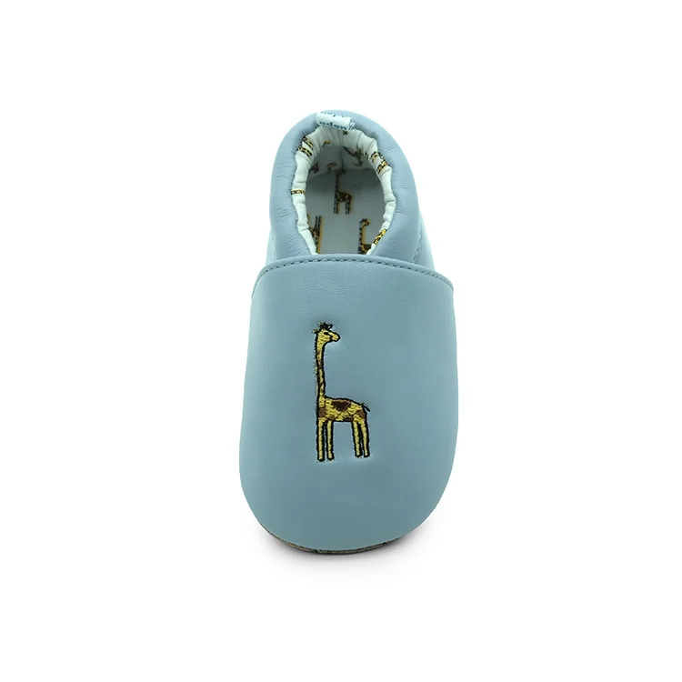 
Manufacturer Soft Newborn Girl Crib Animal Embroidery Real Leather Baby Casual Shoes 