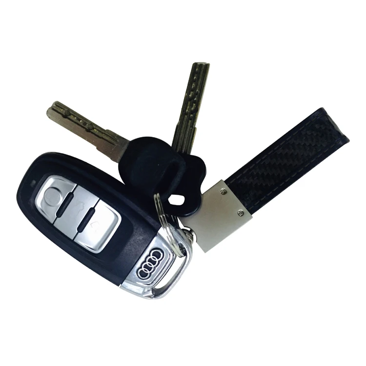 Keychain Custom High Quality Carbon Fiber Leather Carabiner Keychain