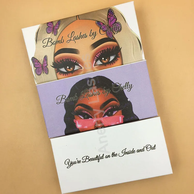 Anerry оптовая продажа индивидуальных персонализированных кукол для ваших ресниц, мультяшная девушка, упаковка для ресниц, футляр для ресниц