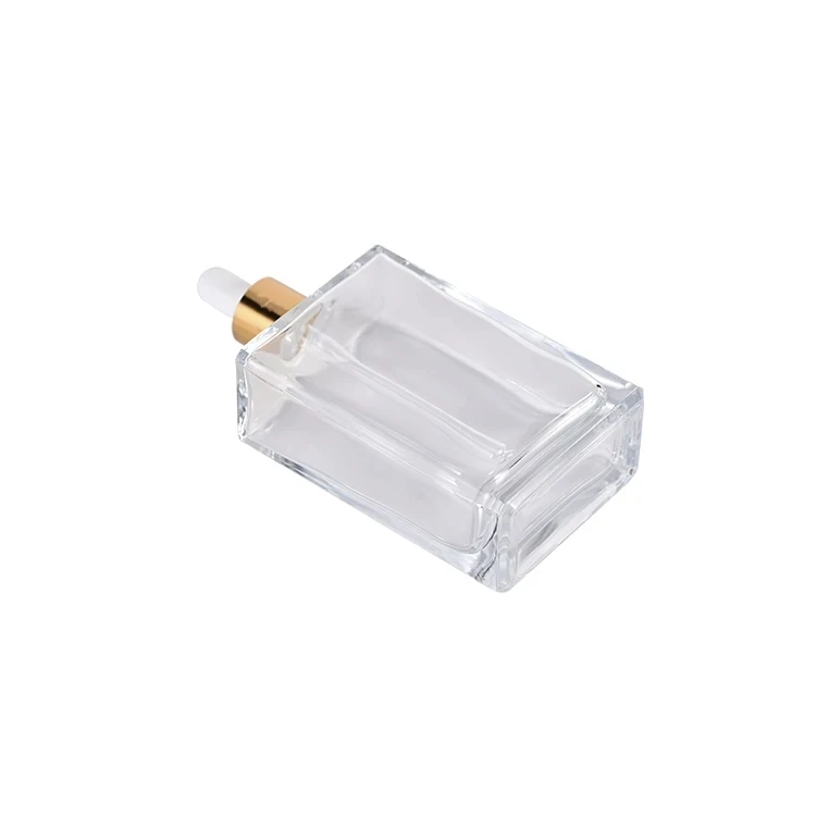 Square 30/50/100ml Tubes Glass Aromatherapy Liquid for Essential Massage Oil Pipette Refillable Bottles Container