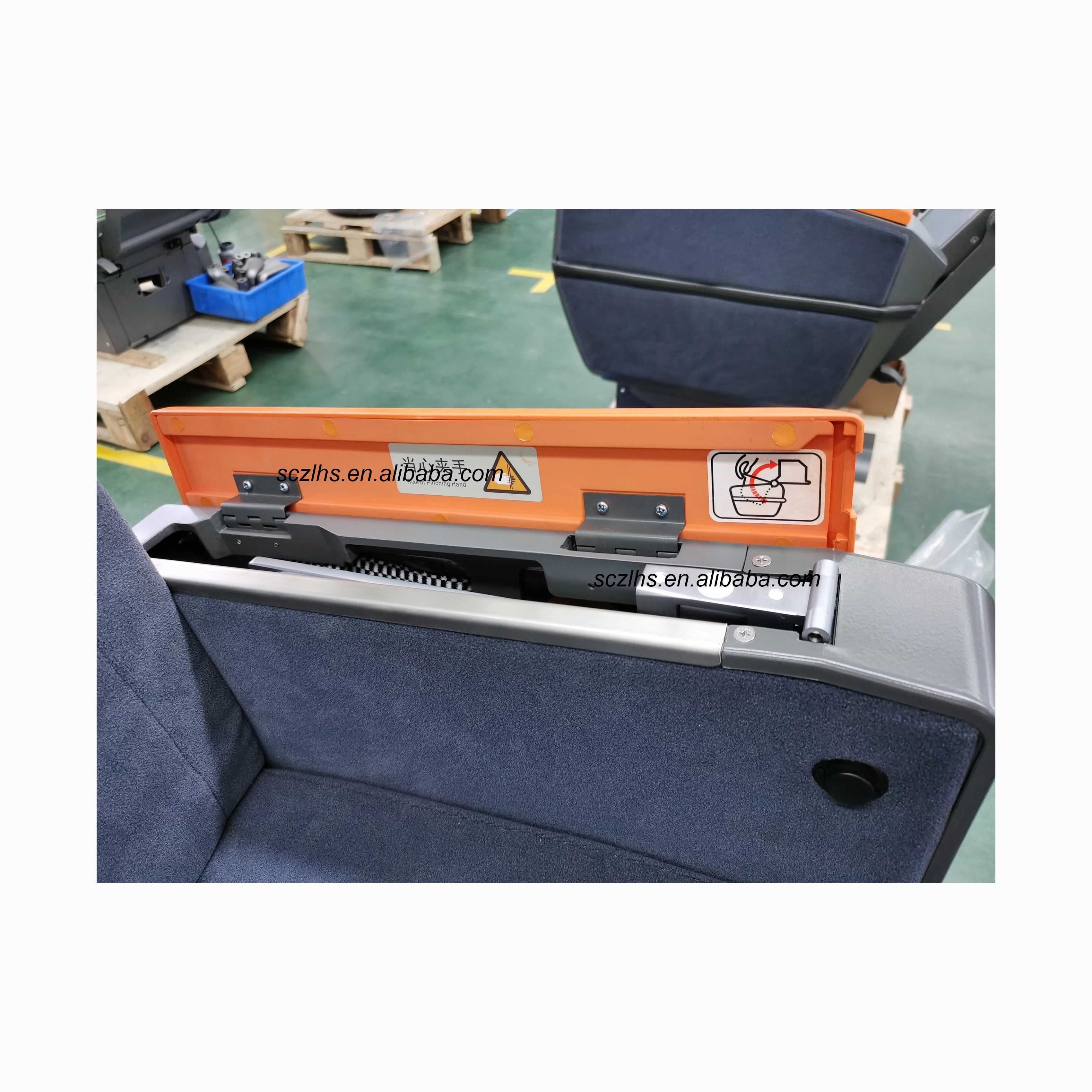 High - Speed Railway Seat Foldable Armrest Box with Snack Tray