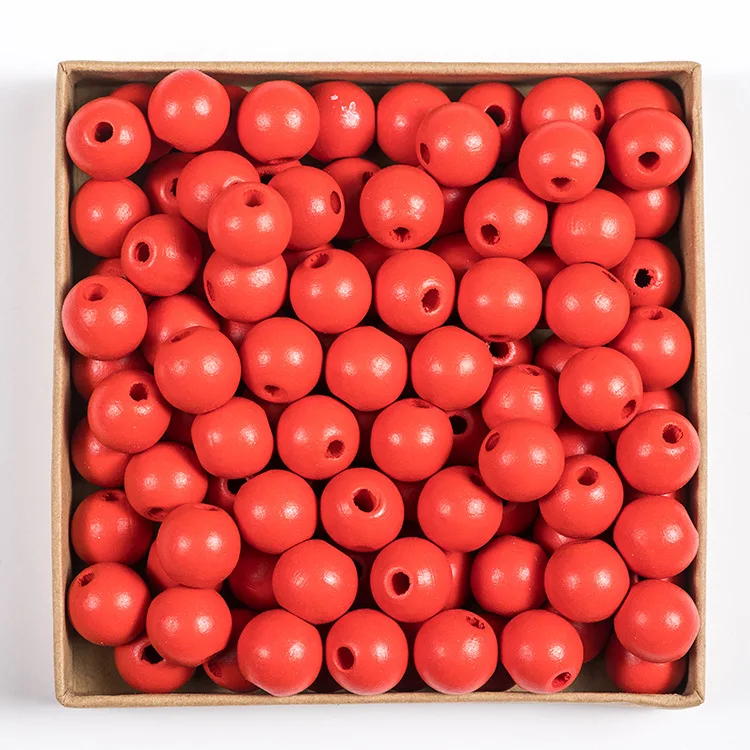 Lotus Beads High Quality Colored Wooden for Wholesale  Wood Loose Painted Eco Material DIY for string bead