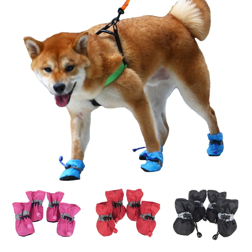 New Hoopet Detachable Closure 2 Pairs Dog Shoes Summer Breathable Boots