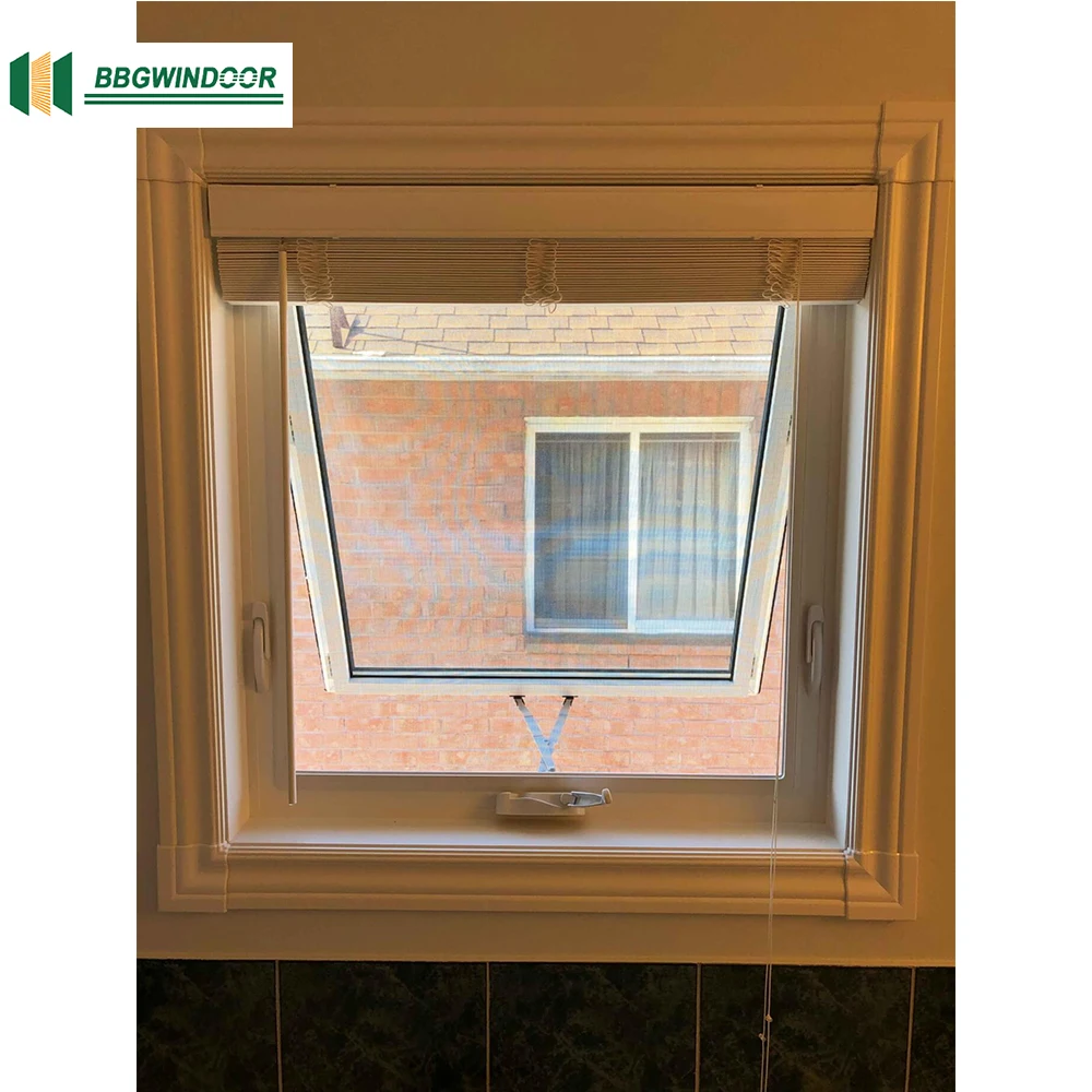 Lukliving Awning Windows Custom Modern Double Glazing Interior Aluminum Ceiling Hanging Glass Awning Windows