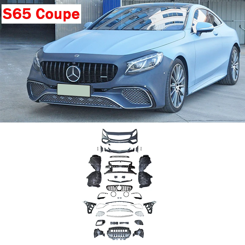 AMG S65 S63 bodykit front bumper rear diffuser with tips  for mercedes for benz S coupe 2014-2021