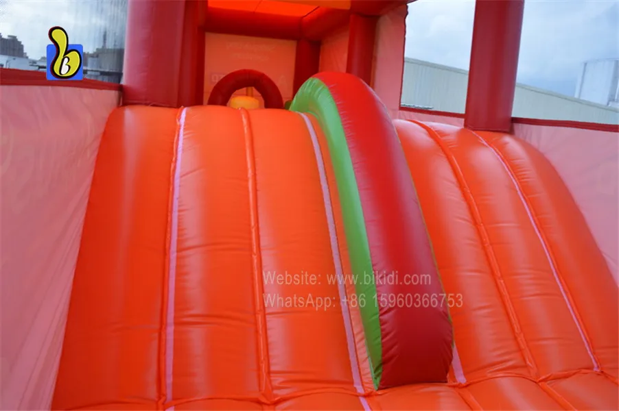 High quality inflatable fire truck, outdoor inflatable bouncers for sale