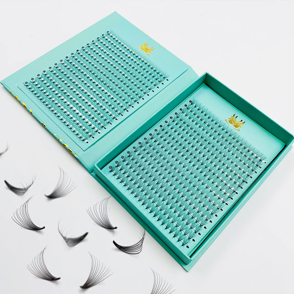 New Style cluster flare lash 0.05mm sharp pointy premade loose volume fans 8d 9d 10d premade fan eyelash extensions lash