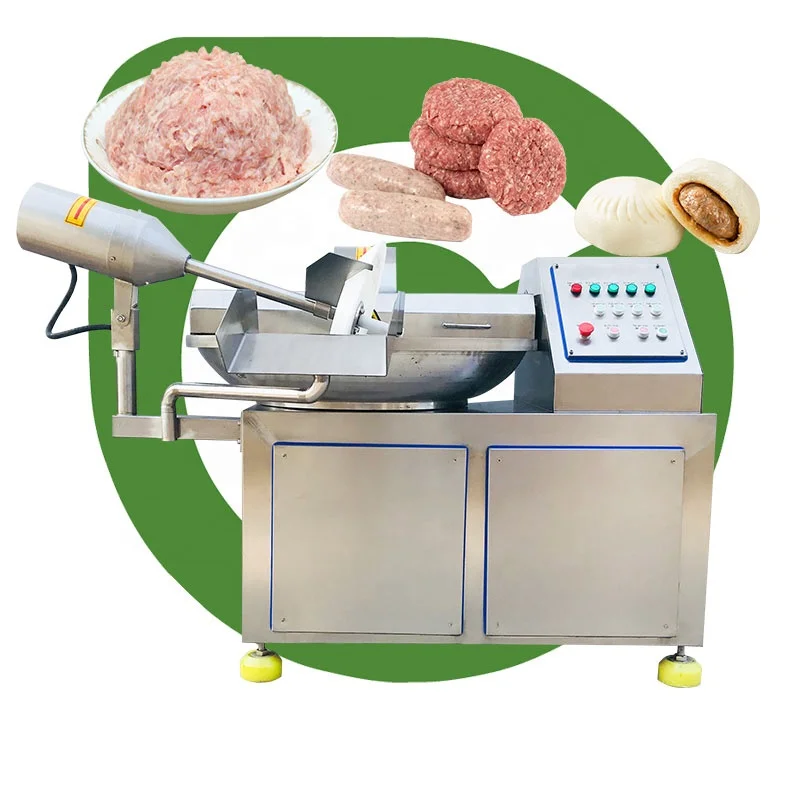 High Speed Emulsifier Mixer 60L Sausage Chopper Machine Meat Fruits 125 Litter Butchery Equipment Bowl Cutter For Lab