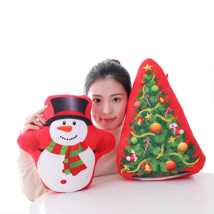 Рождественская подушка, Детская кукла, подарки, рождественская елка, лосят, снеговик, светодиодная мягкая игрушка, Рождественский Санта-Клаус, светящиеся плюшевые игрушки