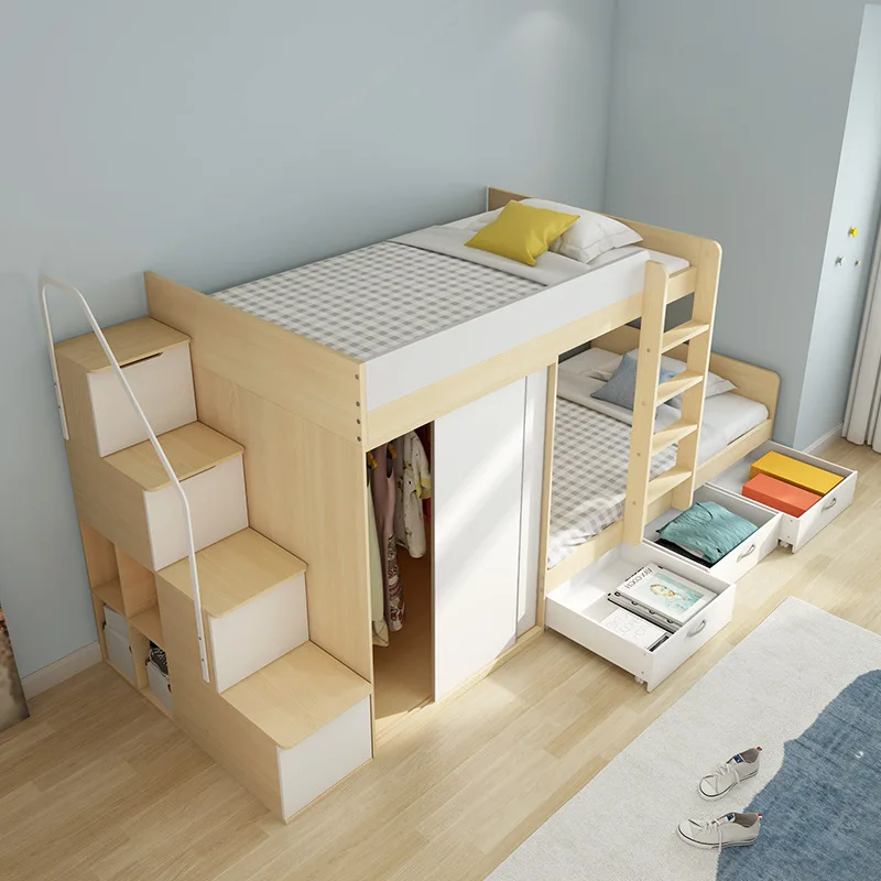 Nordic bunk beds solid wood bunk beds multipurpose boys/girls/mothers beds Children bunk beds high and low beds