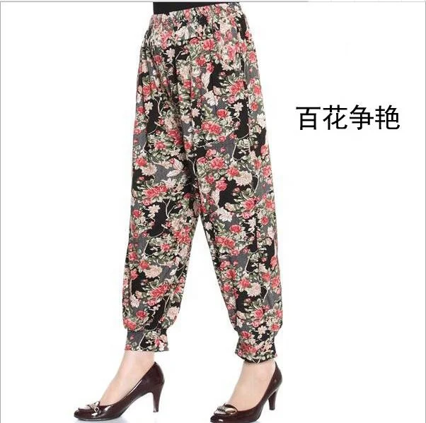 1.28 USD WK020 factory hot sell indian ice silk cool women harem pants