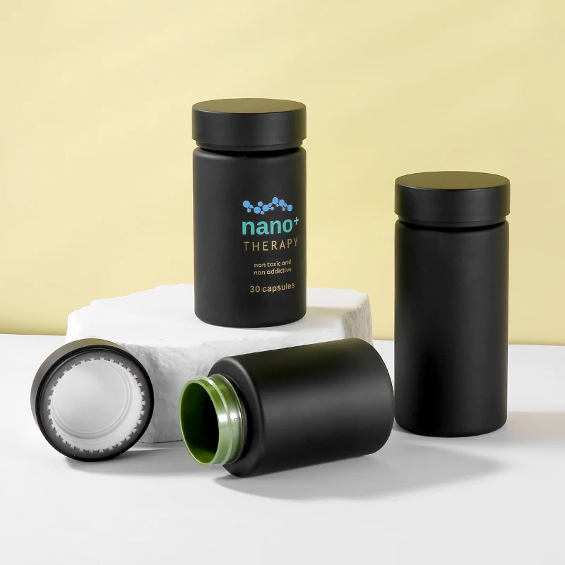 Customized Logo Printing Pharmacy Pharmaceutical PET Vitamin Capsule Container Pill Supplement Tablet Bottle Packaging