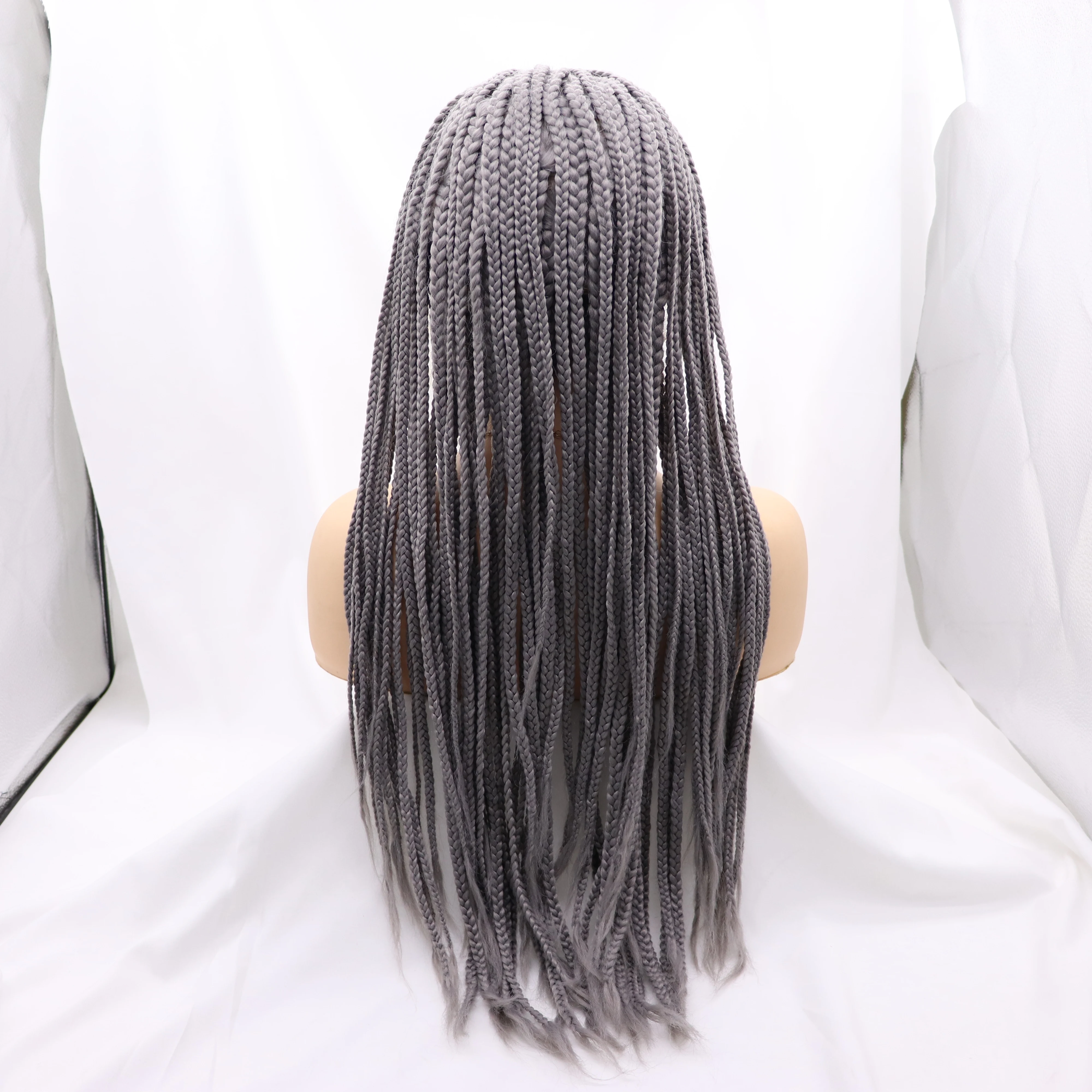 LINDAL H19 H20 glueless frontal synthetic wigs,gray synthetic blend hair wigs,full lace synthetic wigs for women