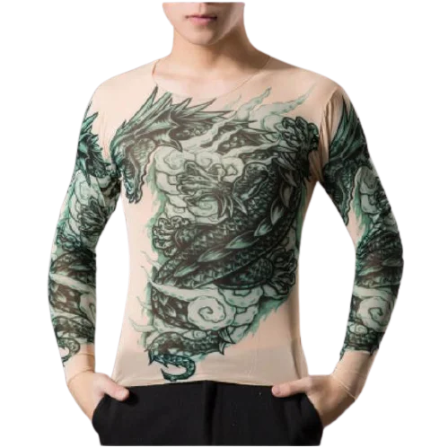 Long sleeve tattoo T-shirt