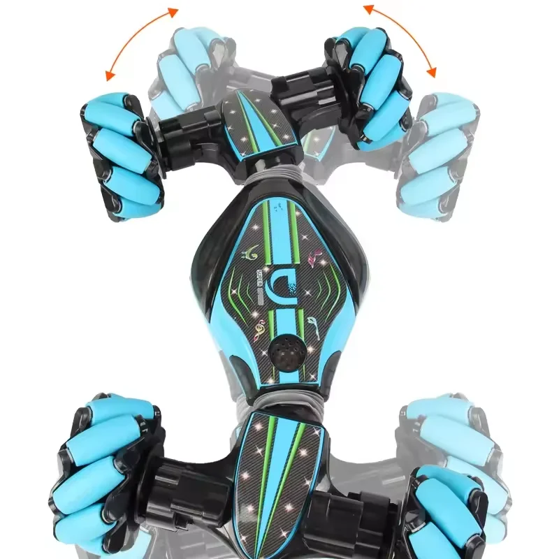 2.4Ghz Gesture Sensing Watch Remote Control  Four-Wheel Drive Stunt RC Car Lights Music Toys Kid