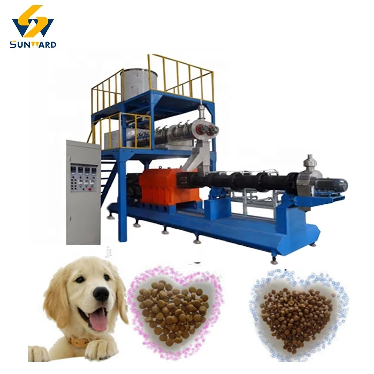 semi- automatic pet dry dog food dryer extrusion making machine plant