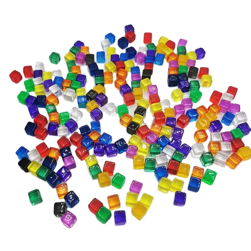 Оптовая продажа 8 мм пластиковый куб дешевле цена 10 игровые элементы