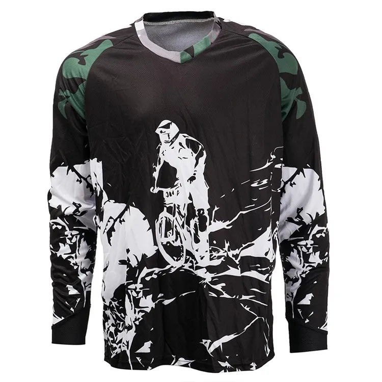 Customized cycling mountain bike jersey long sleeve MTB downhill wear quick dry factory offer