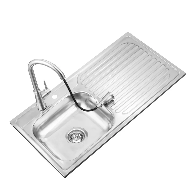 China Factory Price Double Bowl Stainless Steel Kitchen Sink above Counter Installation for Hotel 5 Year Warranty without Faucet