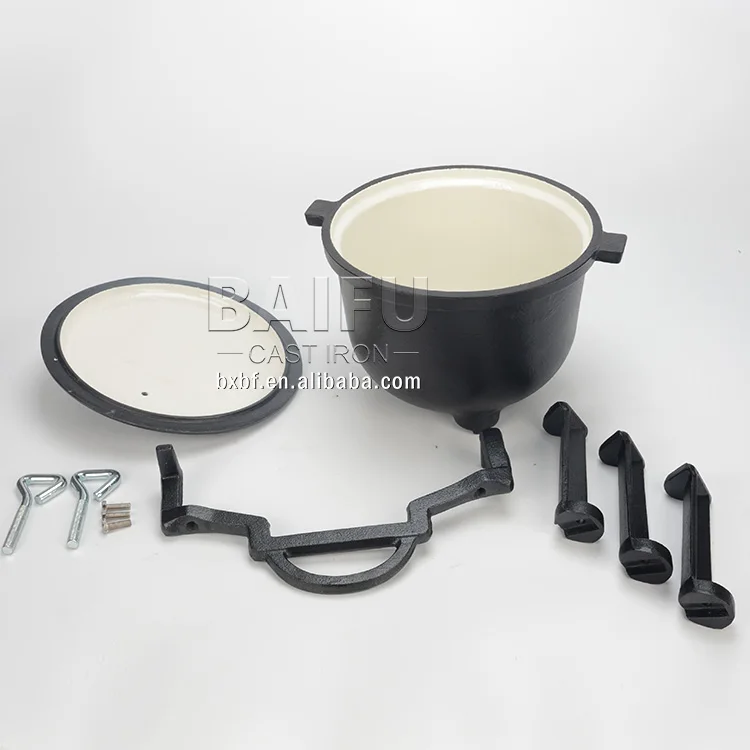 Hot Selling 4/7/10/15L Cast Iron Pressure Cooker, 3 Legs Poland Pot, Poland Camping Hunting Cooking Pot