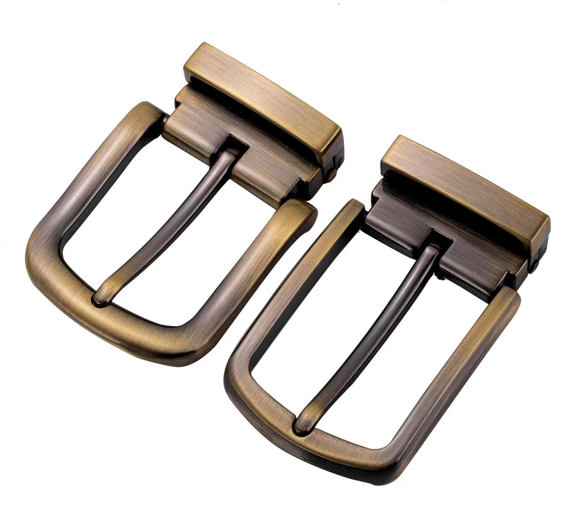 Wholesale bulk design clip clamp vintage style men needle alloy bronze color belt buckle 35mm clasp with roller for waist straps