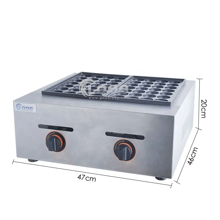 Commercial Equipment Factory Price Fish Ball Takoyaki Maker Machine 2800pa Gas Takoyaki Maker