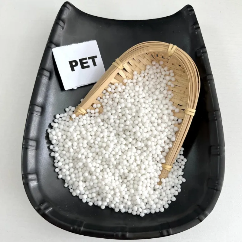 Polyethylene Terephthalate Plastic Raw Material Virgin PET Resin granules with good Density