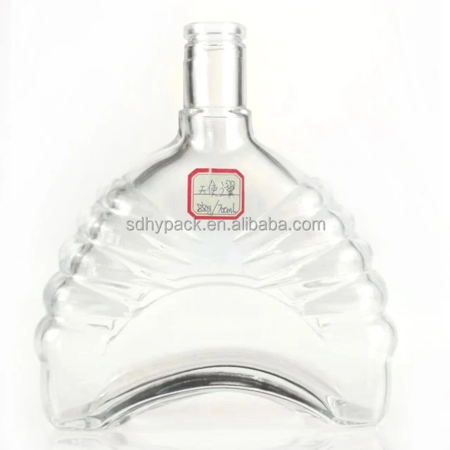 Various capacity sizes transparent round hollow flint glass whisky vodka tequila with sealed cork cover