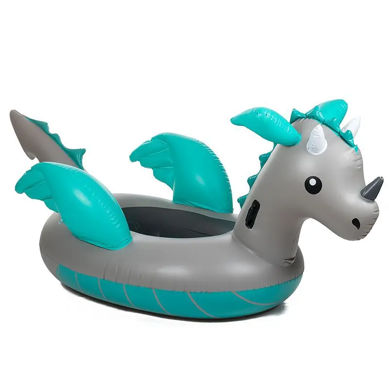 great inflatable Silver color Outdoor sports funny dragon pool float