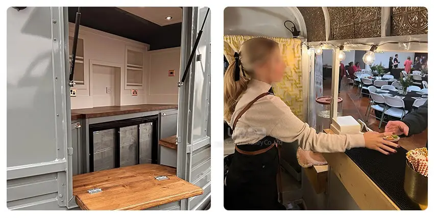 Custom Vintage Taco Street Food Van Cart Fast BBQ Trailers Mobile Food Trucks For Sales