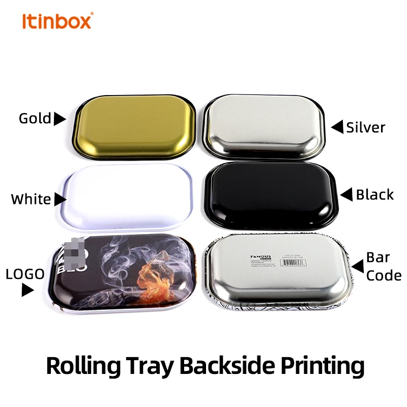 Hot selling custom tin ashtrays small fast delivery mini rolling tray
