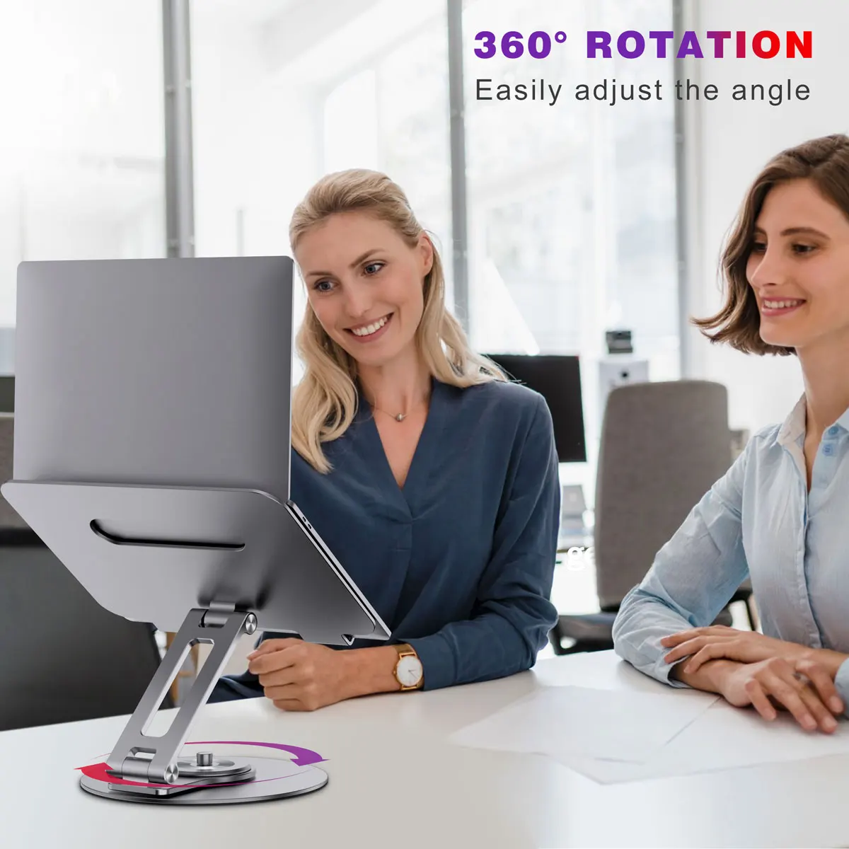 height adjustable laptop stand 360 rotation multi-functional portable notebook stand holder for macbook