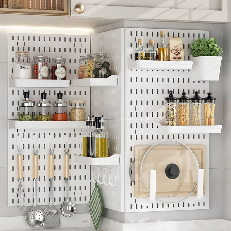 DIY Black pegboard wall organizer Wall-mounted Hanging Wholesale Plastic pegboard combination wall organizer