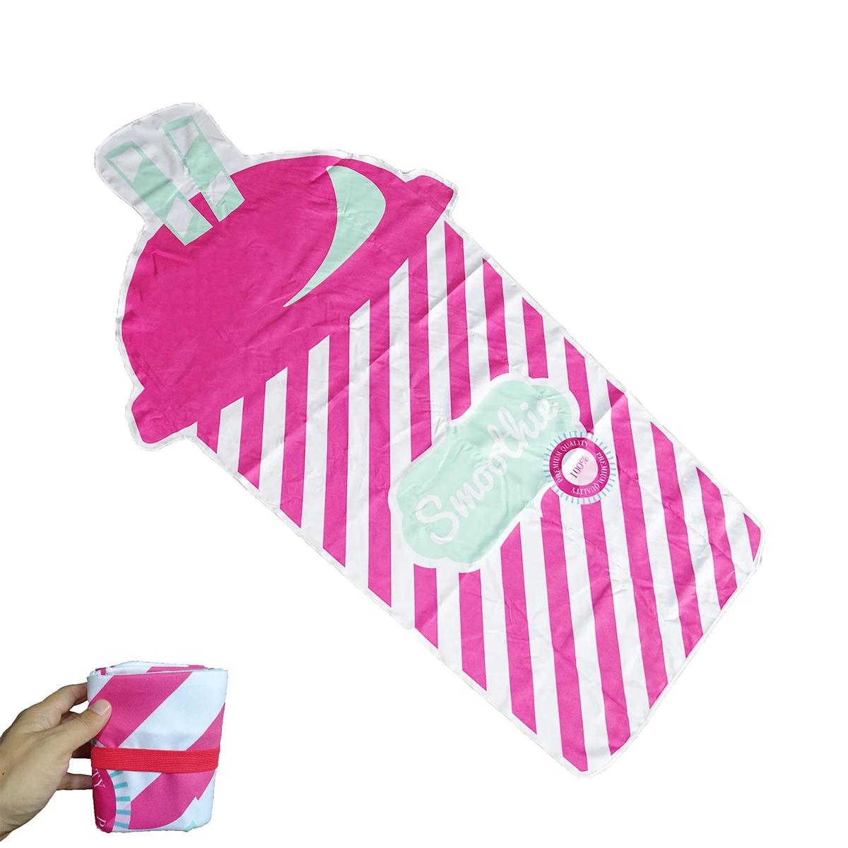 Быстросохнущее индивидуальное цифровое печатное рекламное полотенце со слоганом, подарочный набор, пляжное полотенце из микрофибры