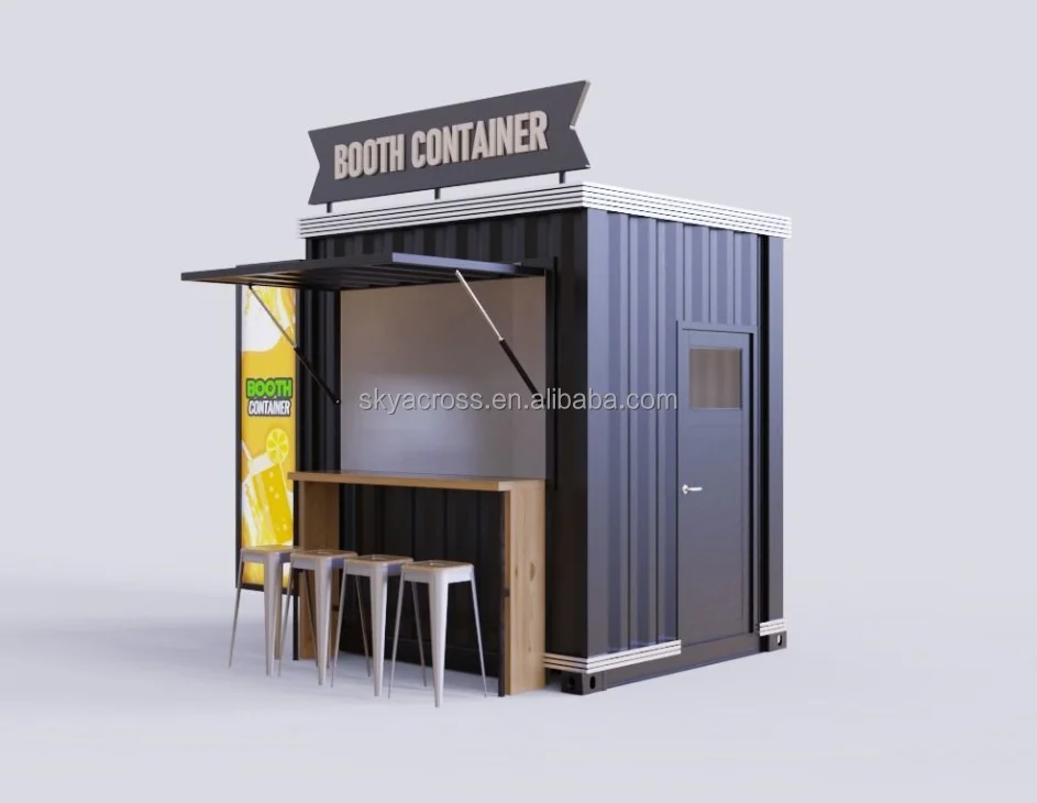 Fast moving display box luxury folding shop booth mobile house