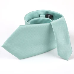 China Necktie Manufacturer Formal Styles Cheap Polyester Microfiber Neck Tie Pure Handmade Solid Color Men Turquoise Tie