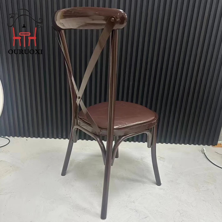 Wholesale Furniture Customized Solid Wood Cross Back Chair for Wedding Dining Hotel
